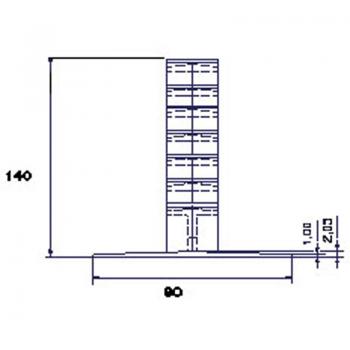 Abstandshalter Segmenthöhe 140 mm